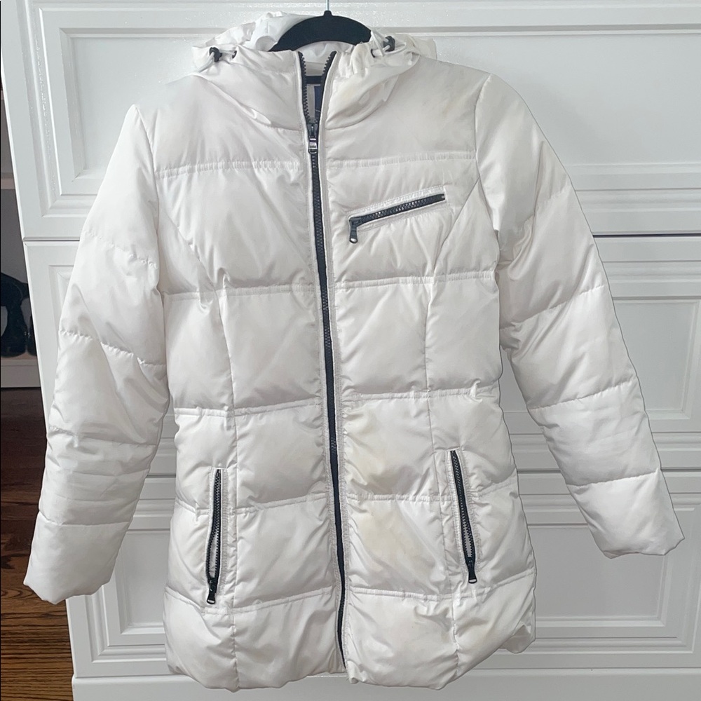 Marc New York White Hooded Puffer Jacket